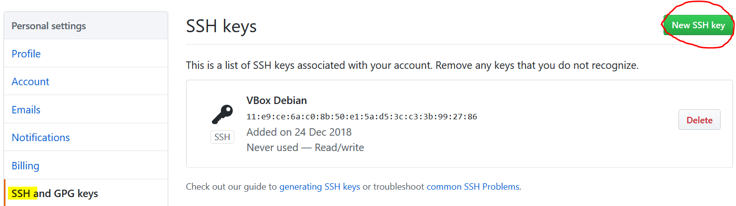 28 Agregar la clave SSH en GitHub